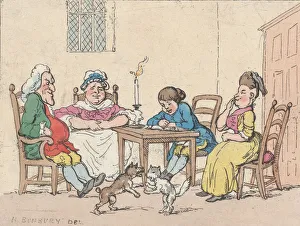 Sunday Evening, 1770-1780., 1770-1780. Creator: Thomas Rowlandson Sunday Evening, 1770-1780., 1770-1780. Creator: Thomas Rowlandson