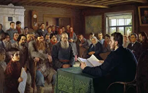 Images Dated 22nd February 2011: Sunday message in a village school, 1895