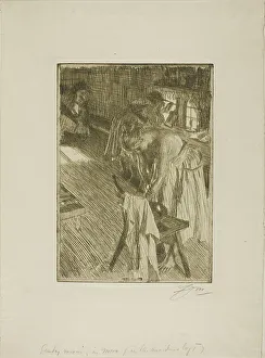 Sunday Prints: Sunday Morning, 1892/94. Creator: Anders Leonard Zorn