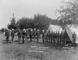 Tents Gallery: Sunday morning inspection, 1893. Creator: William Cruikshank