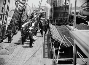 Dry Plate Negative Prints: Sunday morning inspection, Russian navy, 1893. Creator: Unknown