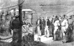 John Wilson Carmichael Prints: Sunday Morning Service in the Baltic Fleet, 1856. Creator: W Thomas