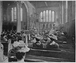 Congregation Gallery: Sunday morning service in the Church of St Peter ad Vincula, London, c1903 (1903)