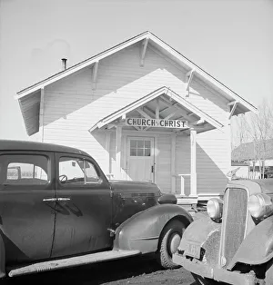 Clapboard Prints: Sunday morning service, Tranquillity, California. 1938. Creator: Dorothea Lange