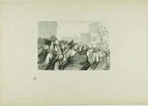 Overcrowded Prints: The Sunday Rush, 1862, printed 1920. Creator: Charles Maurand