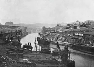 Industrial Collection: Sunderland - Looking Up the River from the Bridge, 1895