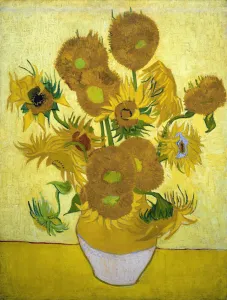 At The Table Prints: The Sunflowers, 1889. Artist: Gogh, Vincent, van (1853-1890)