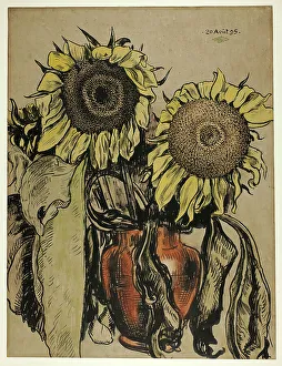 Seed Prints: Sunflowers, August 20, 1895. Creator: Georges Lemmen