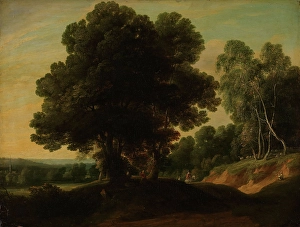 Woodlands Prints: Sunken Road in a Wood, 17th century. Creator: Jacques d'Arthois
