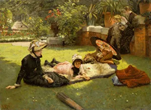 Parasol Prints: In Full Sunlight (En plein soleil), ca. 1881. Creator: James Tissot