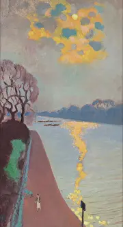 Maurice 1870 1943 Prints: Sunlight on the River, 1932. Creator: Denis, Maurice (1870-1943)