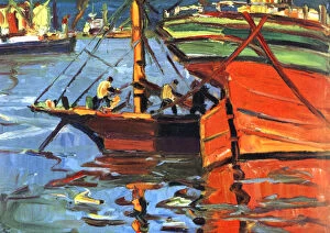 Port Gallery: A Sunny Day at Buenos Aires, (1930).Artist: Benito Quinquela Martin