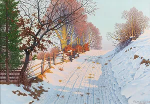 Country Landscape Prints: Sunny winter path. Creator: Müller-Landeck, Fritz (1865-1942)