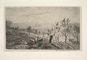 Delatre Gallery: Sunrise, 1850. Creator: Charles Francois Daubigny