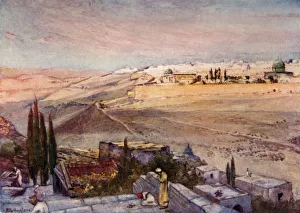 Adam And Charles Prints: Sunrise from the Mount of Olives, 1902. Creator: John Fulleylove