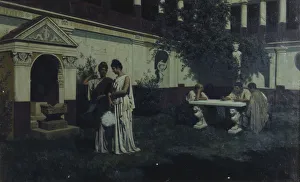 Suns last rays in the Atrium, 1896. Artist: Bakalowicz, Stepan Vladislavovich (1857-1947) Suns last rays in the Atrium, 1896. Artist: Bakalowicz, Stepan Vladislavovich (1857-1947)