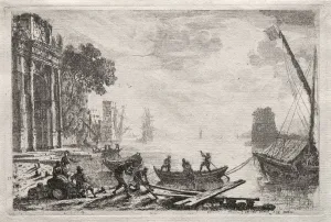 1604 1682 Prints: The Sunset, 1634. Creator: Claude Lorrain (French, 1604-1682)