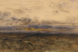 Currier J Frank Prints: Sunset, about 1880. Creator: Joseph Frank Currier