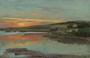 Victor Axel Werterholm Prints: Sunset in the bay, 1880. Creator: Victor Westerholm