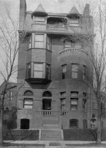 Cyanotypes 1900 Gmgpc Prints: Sunset Cox House, Washington, D.C. 1900?. Creator: Frances Benjamin Johnston
