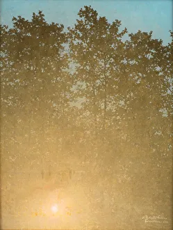 Sunset. Fontainebleau, 1900. Creator: Valdemar Moller