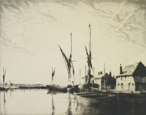 Hardie Martin Prints: Sunset at Heybridge basin, 1924. Creator: Martin Hardie