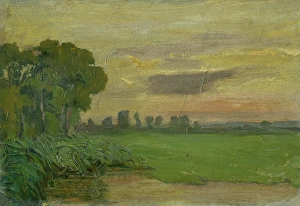 Hanula Prints: Sunset in Kaloc, 1890-1900. Creator: Jozef Hanula