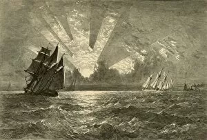 Waud Gallery: Sunset, Lake Michigan, 1874. Creator: W. J. Linton