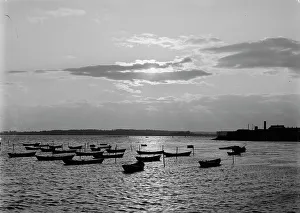 Sunset off Fort McHenry, Baltimore, Md. c1906. Creator: Unknown