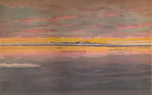 Farthest North Prints: Sunset off the North Coast of Asia