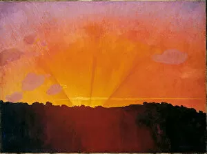 Schwitzerland Collection: Sunset, Orange Sky, 1910. Creator: Vallotton, Felix Edouard (1865-1925)