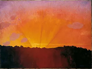 Schwitzerland Collection: Sunset, Orange Sky, 1910. Creator: Vallotton, Felix Edouard (1865-1925)