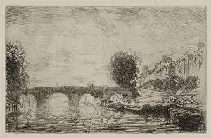 Auguste Louis Lepère Gallery: Sunset at Pont Marie, 1890. Creator: Auguste Louis Lepere (French, 1849-1918)