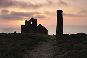 Cliffs Gallery: Sunset, Wheal Coates tin mine, St Agnes, Cornwall, 2009
