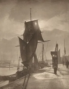 Docks Prints: Sunshine and Shadow, 1890s. Creator: Frank Meadow Sutcliffe