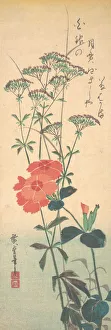 Pinks Prints: Superb Pinks and Chinese Agrimony, ca. 1836. ca. 1836. Creator: Ando Hiroshige