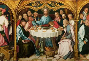 Identification Prints: The Last Supper, 1501. Creators: Hans Holbein the Elder, Jesus Christ
