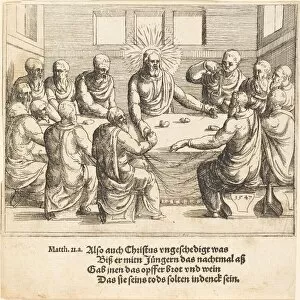 Disciple Gallery: The Last Supper, 1547. Creator: Augustin Hirschvogel
