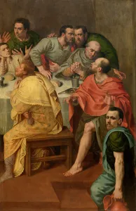 Disciples Prints: The Last Supper, 1575. Creator: Adriaen Thomasz Key