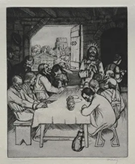 William Strang British Prints: The Last Supper, 1889. Creator: William Strang (British, 1859-1921)