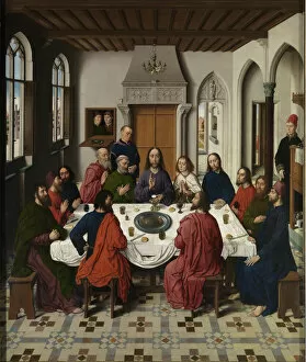 Bouts Gallery: The Last Supper altarpiece (central panel), 1464-1468. Artist: Bouts, Dirk (1410 / 20-1475)