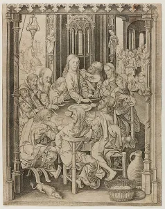 The Last Supper, c.1485. Creator: Master IAM of Zwolle