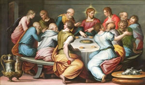 Bread And Wine Collection: The Last Supper, c.1540. Creator: Vasari, Giorgio (1511-1574)