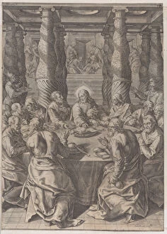 Disciple Gallery: The Last Supper, ca. 1580. Creator: Giovanni Battista Mazza