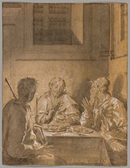 Cleophas Prints: Supper at Emmaus, 1590/95. Creator: Peter Candid
