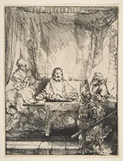 Rembrant Van Rijn Prints: The Supper at Emmaus, 1654. Creator: Rembrandt Harmensz van Rijn