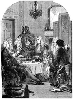 Images Dated 28th March 2008: The supper party at St Johns, Windsor, 18th century, (19th century)