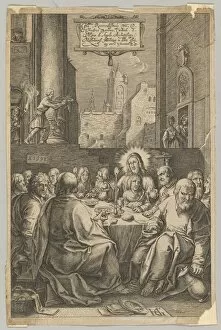 Goltzius Hendrik Gallery: The Last Supper, from The Passion of Christ, ca. 1623. Creator: Ludovicus Siceram