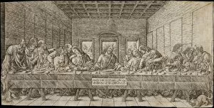 Disciple Collection: The Last Supper, with a Spaniel, ca. 1500. Creator: Giovan Pietro Birago