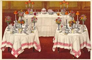 Presentation Gallery: Supper Tables with Buffet, c1907. Creator: Unknown